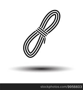 Climbing Rope Icon. Black on White Background With Shadow. Vector Illustration.