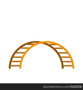 Climbing stairs icon in flat style isolated on white background. Climbing stairs icon
