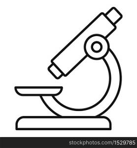 Clinic microscope icon. Outline clinic microscope vector icon for web design isolated on white background. Clinic microscope icon, outline style