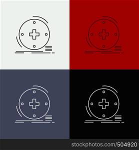 Clinical, digital, health, healthcare, telemedicine Icon Over Various Background. Line style design, designed for web and app. Eps 10 vector illustration. Vector EPS10 Abstract Template background