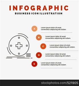 Clinical, digital, health, healthcare, telemedicine Infographics Template for Website and Presentation. Line Gray icon with Orange infographic style vector illustration. Vector EPS10 Abstract Template background