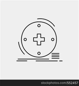 Clinical, digital, health, healthcare, telemedicine Line Icon. Vector isolated illustration. Vector EPS10 Abstract Template background