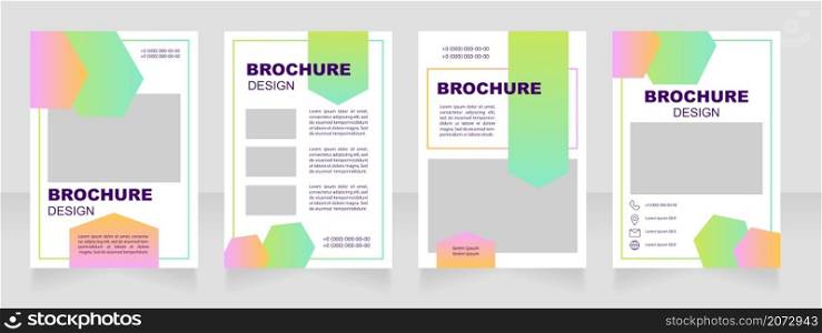 Clinical service blank brochure layout design. Vertical poster template set with copy space for text. Premade corporate reports collection. Editable flyer 4 pages. Myriad Pro, Arial fonts used. Clinical service blank brochure layout design