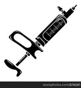 Clinical syringe icon. Simple illustration of clinical syringe vector icon for web. Clinical syringe icon, simple style