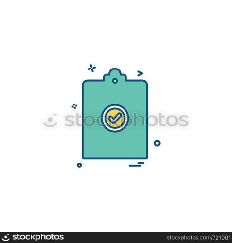 clip board paper-board page paper icon vector desige