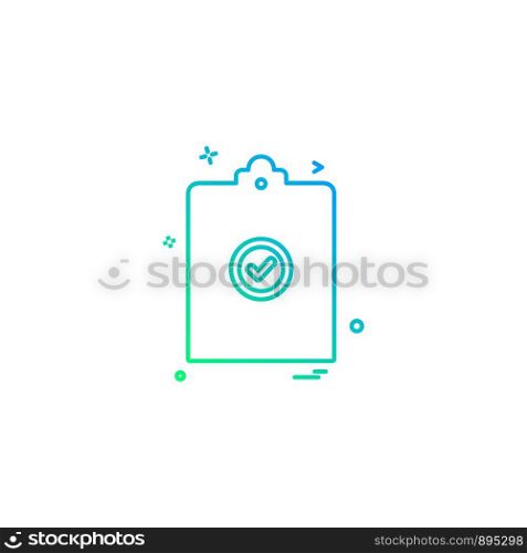 clip board paper-board page paper icon vector desige
