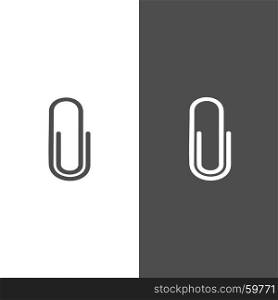 Clip icon on black and white background
