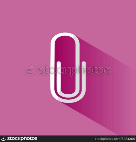 Clip icon with shade on pink background
