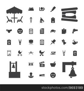 Clip icons Royalty Free Vector Image