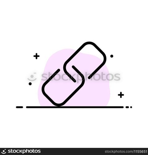 Clip, Paper, Pin, Metal Business Flat Line Filled Icon Vector Banner Template