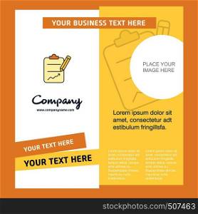 clipboard Company Brochure Template. Vector Busienss Template