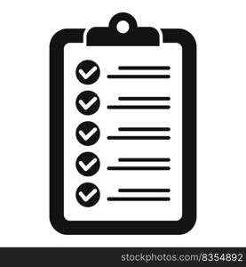 Clipboard control icon simple vector. Screen plan. Report industry. Clipboard control icon simple vector. Screen plan