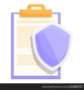 Clipboard data icon cartoon vector. Secure privacy. Online private. Clipboard data icon cartoon vector. Secure privacy