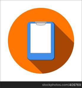 Clipboard flat icon isolated on white background. Clipboard flat icon