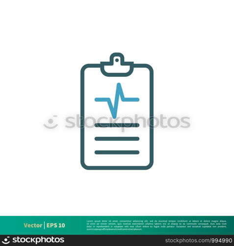 Clipboard Form, Medical Document, Healthcare Icon Vector Logo Template Illustration Design. Vector EPS 10.