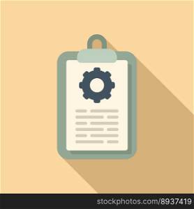 Clipboard help icon flat vector. Business manual. Report project. Clipboard help icon flat vector. Business manual