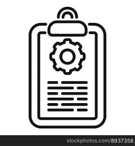 Clipboard help icon outline vector. Business manual. Report project. Clipboard help icon outline vector. Business manual