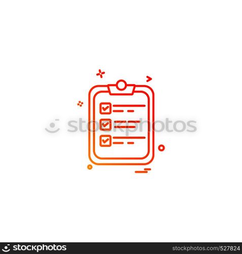 Clipboard icon design vector