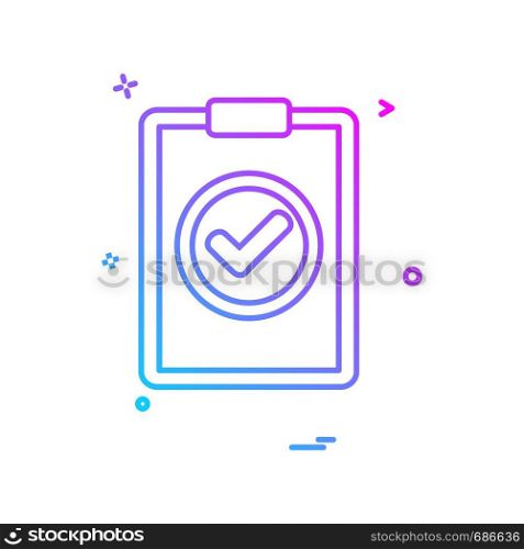 Clipboard icon design vector