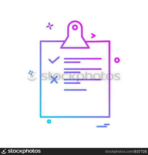 Clipboard icon design vector