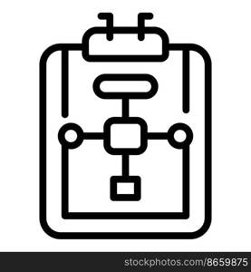 Clipboard investment icon outline vector. Money finance. Market fund. Clipboard investment icon outline vector. Money finance