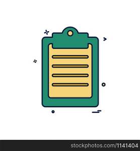 clipboard paper board clip paper page icon vector design