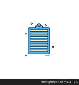 clipboard paper page icon vector design