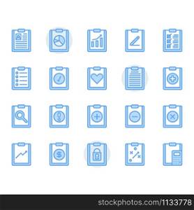 Clipboard related icon and symbol set