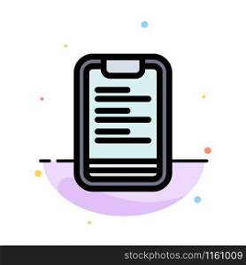 Clipboard, Text, Board, Motivation Abstract Flat Color Icon Template