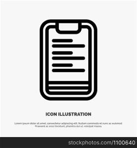 Clipboard, Text, Board, Motivation Line Icon Vector