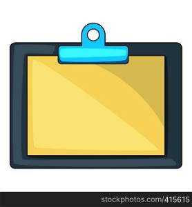 Clipboard with blank sheet of paper icon. Cartoon illustration of vector icon for web. Clipboard with blank sheet of paper icon