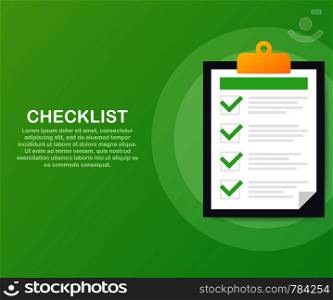 Clipboard with checklist icon. Clipboard with checklist icon for web. Vector stock illustration.