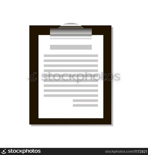 Clipboard with checklist paper icon. Black clipboard vector. Clipboard with checklist paper icon. Black clipboard icon