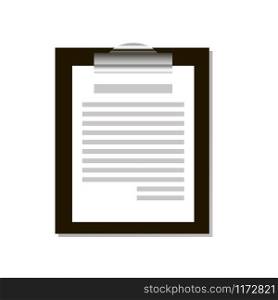 Clipboard with checklist paper icon. Black clipboard vector. Clipboard with checklist paper icon. Black clipboard icon