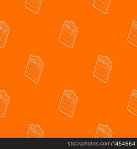 Clipboard with packing list pattern vector orange for any web design best. Clipboard with packing list pattern vector orange