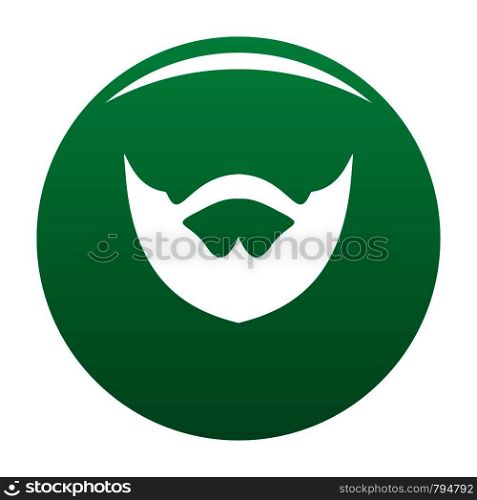 Clipped beard icon. Simple illustration of clipped beard vector icon for any design green. Clipped beard icon vector green