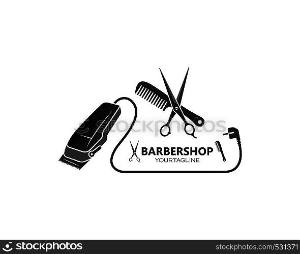 clippers icin vector for barber business illustration template