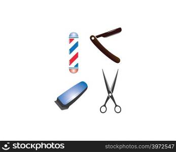 clippers,shave logo template illustration