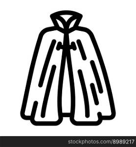cloak outerwear male line icon vector. cloak outerwear male sign. isolated contour symbol black illustration. cloak outerwear male line icon vector illustration