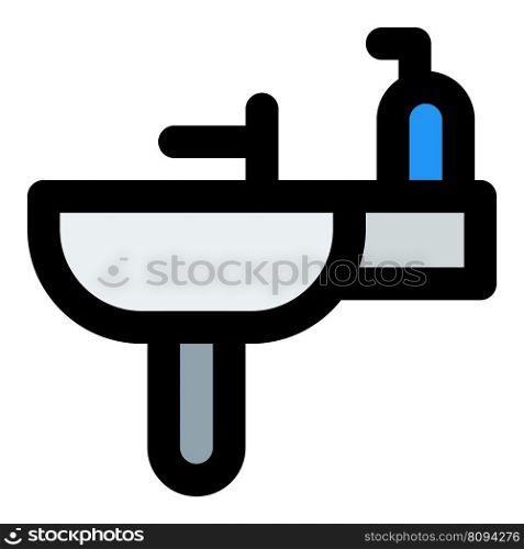 Cloakroom basin for smaller toilets