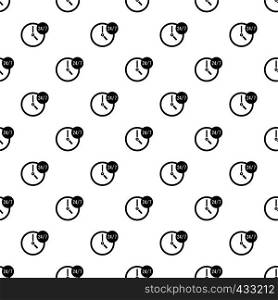 Clock 24 7 pattern seamless in simple style vector illustration. Clock 24 7 pattern vector