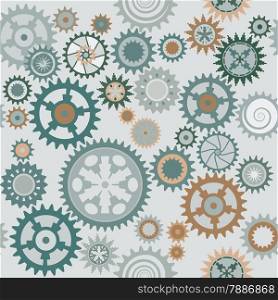 Clock&#39;s cog-wheels pattern. Color bright decorative background vector illustration EPS-8.