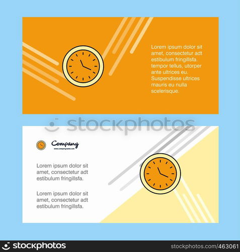 Clock abstract corporate business banner template, horizontal advertising business banner.