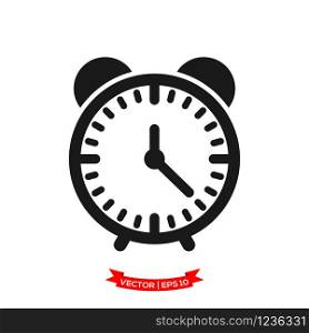 clock alarm icon in trendy flat design