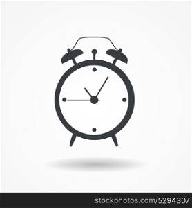 Clock Alarm Icon. Isolated on White. Vector Illustration EPS10. Clock Alarm Icon Vector Illustration