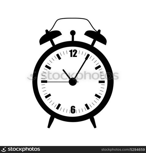 Clock Alarm Icon. Isolated on White. Vector Illustration EPS10. Clock Alarm Icon Vector Illustration