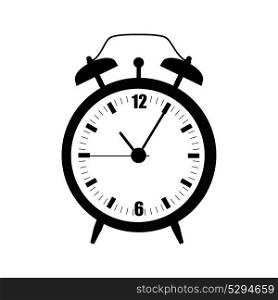 Clock Alarm Icon. Isolated on White. Vector Illustration EPS10. Clock Alarm Icon Vector Illustration