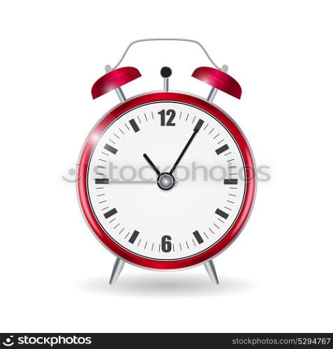 Clock Alarm Icon Vector Illustration. Clock Alarm Icon. Isolated on White. Vector Illustration EPS10