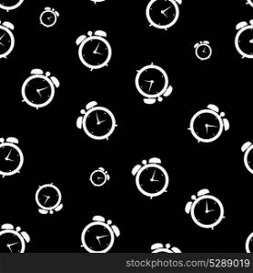 clock alarm icon vector illustration seamless pattern backgroumd