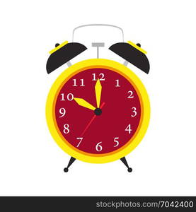 Clock alarm vector icon time isolated. Wake up background illustration watch sign timer object minute hour design symbol